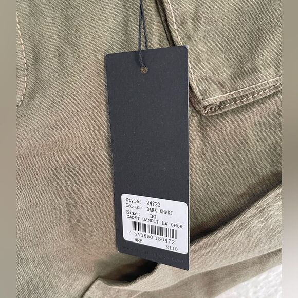 Free People One Teaspoon Dark Khaki Cadet Bandit Low-waist Short NWT Size 30 - Picture 6 of 14